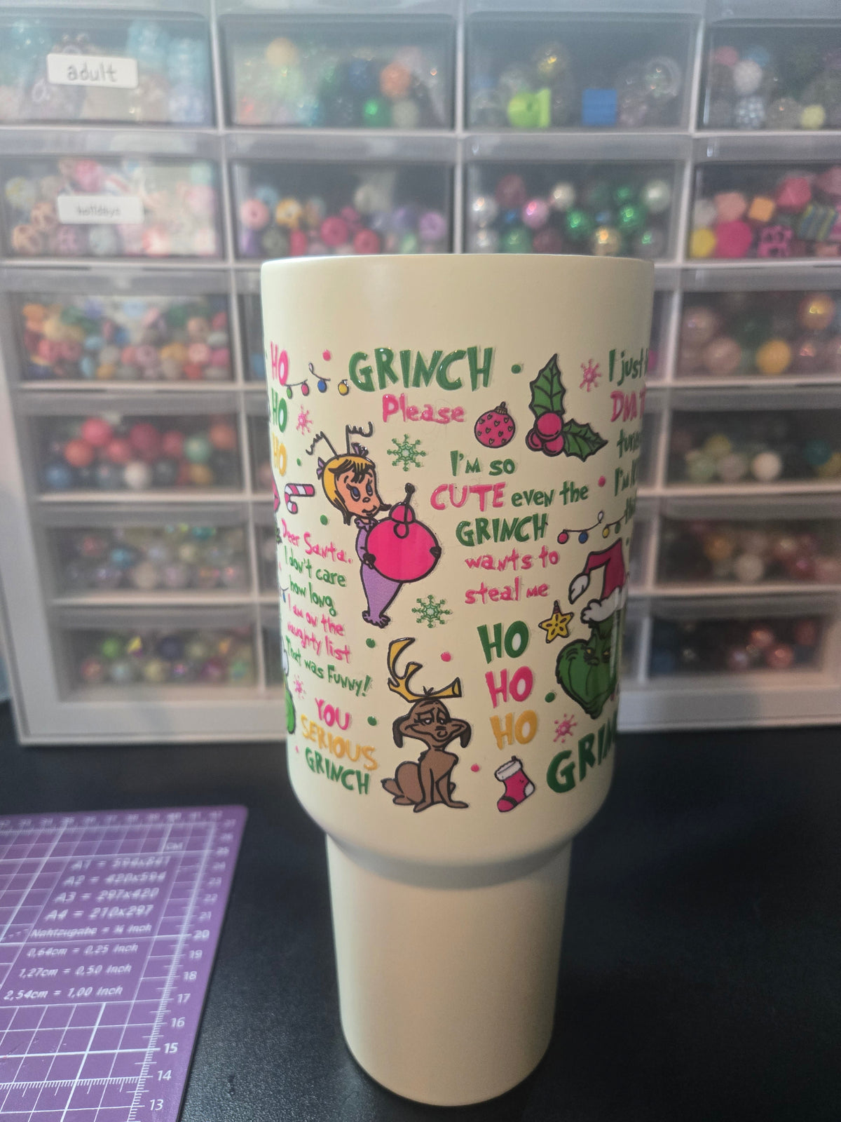 Christmas Green Guy - NO LID - 40oz Stainless Steel Tumbler w/Straw