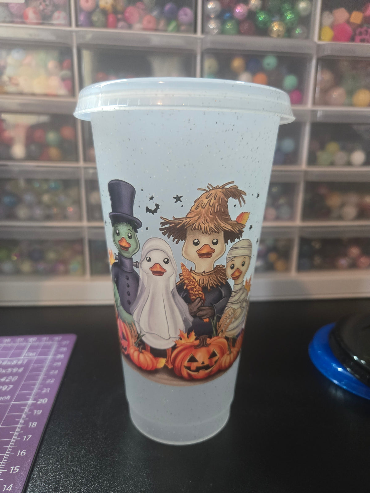 Halloween Ducks Cold Cup w/Straw (Copy)