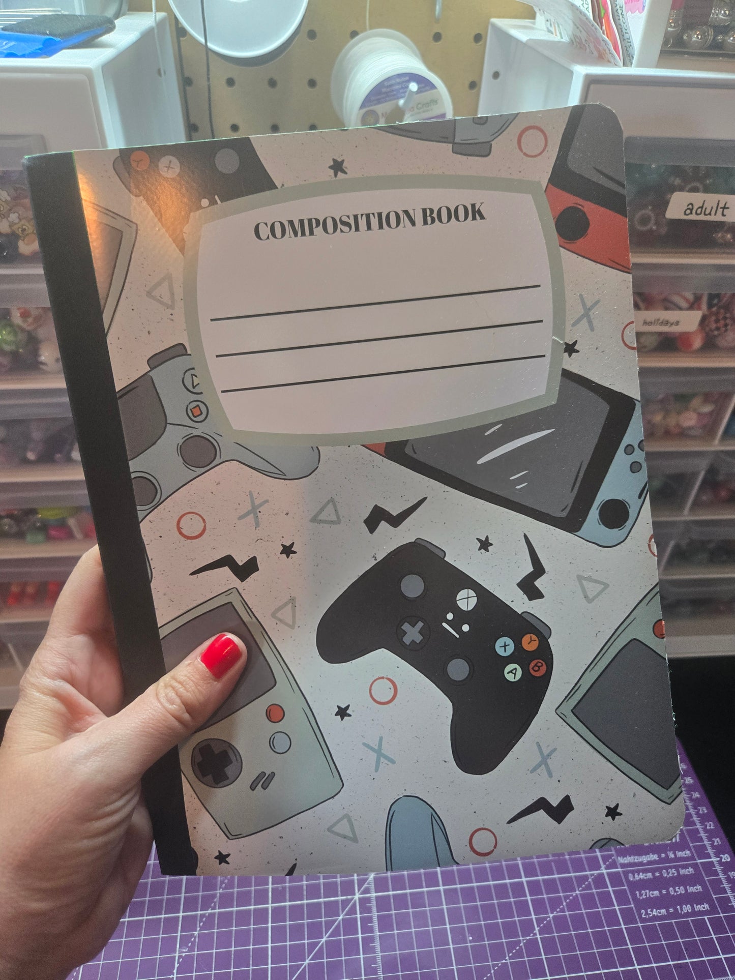 Gamer Composition Notebook - College Ruled (Plastic cover)