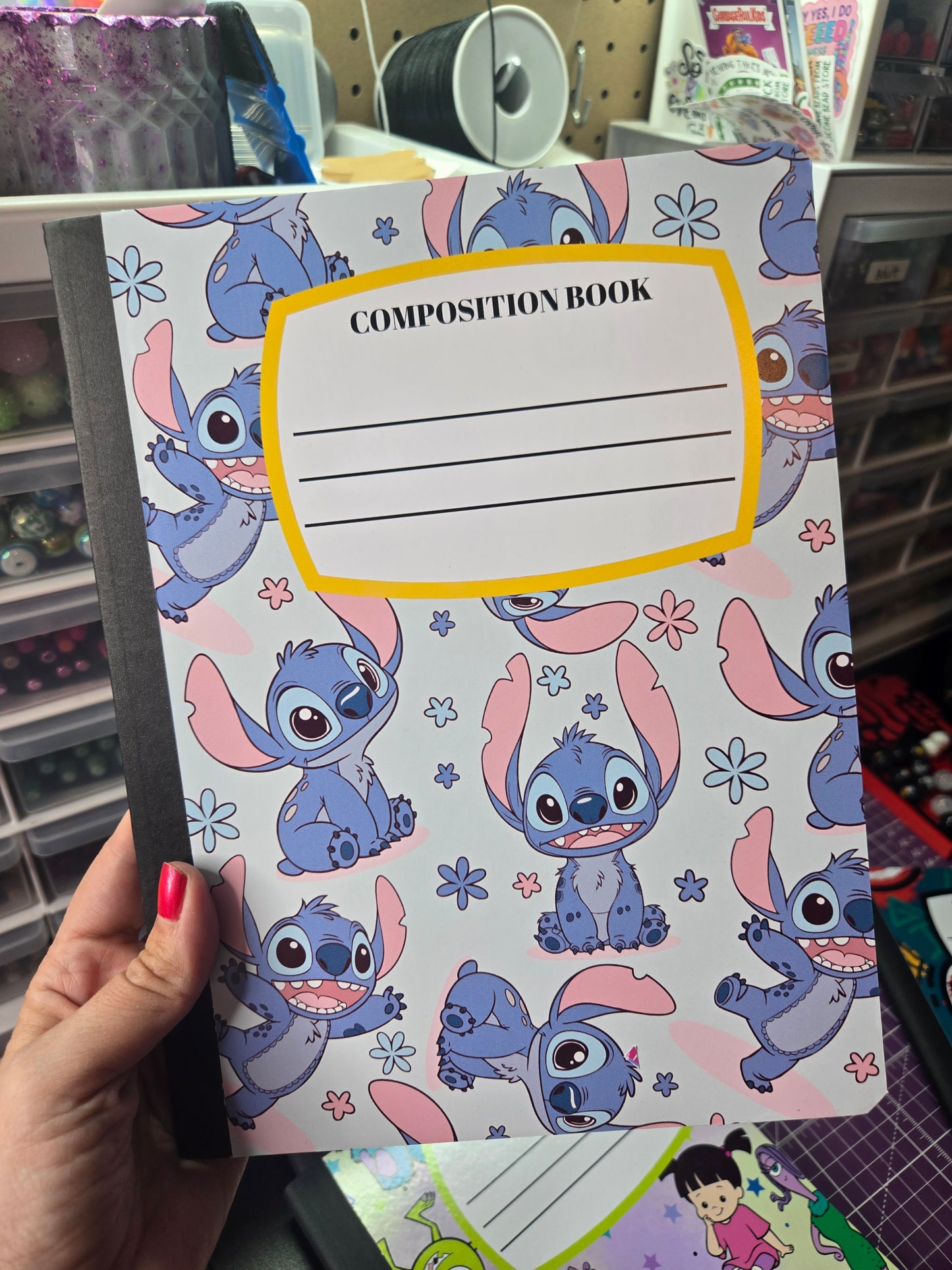 Blue Alien Composition Notebook - Wide Ruled