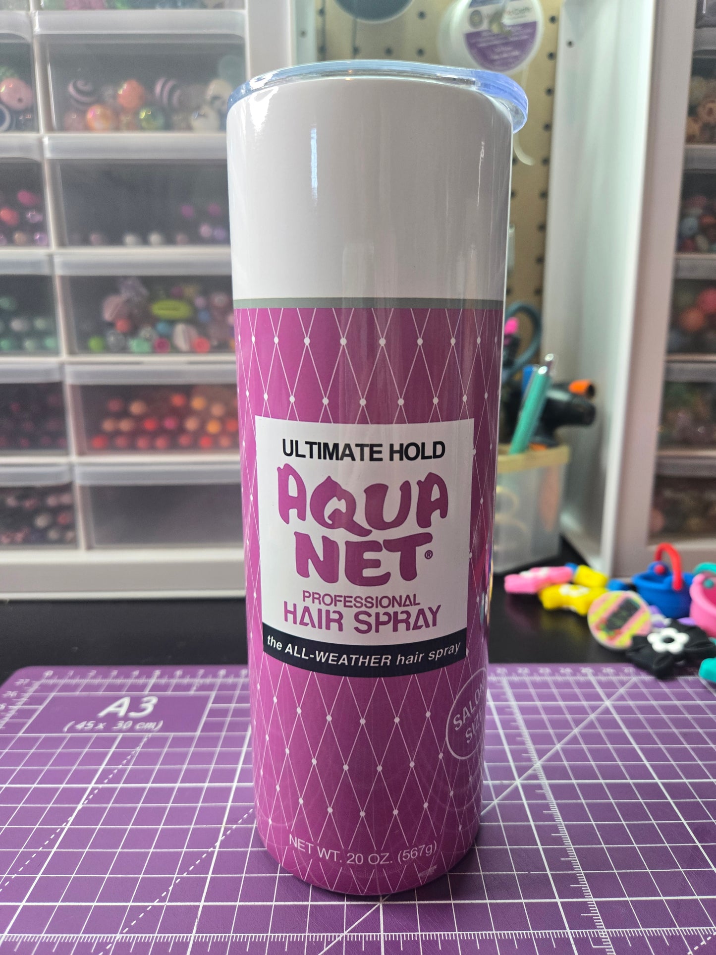 Hairspray 20 oz. Stainless Steel Tumbler w/Straw