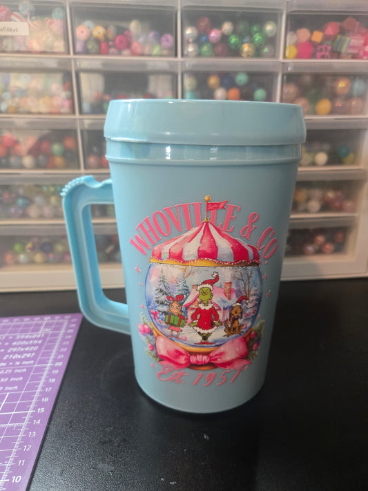 Whoooville 34oz Mega Mug w/Straw