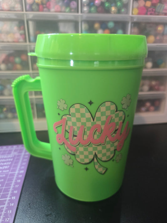 Lucky 34oz Mega Mug w/Straw (