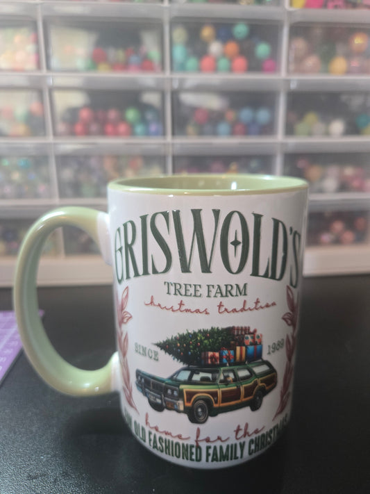 Tree Farm *IMPERFECT - MISSING "C" IN CHRISTMAS* Ceramic Mug