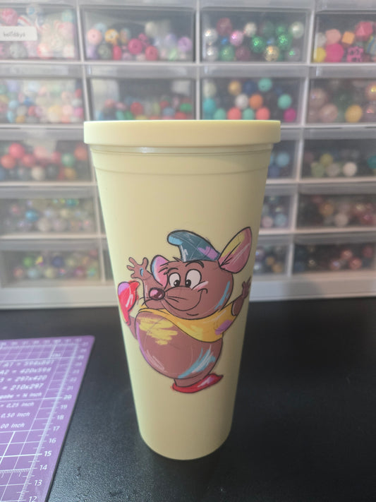 Gus 22oz Plastic Double Wall Tumbler w/Straw