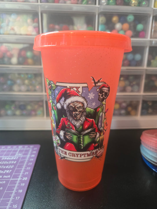 Cryptmas Cold Cup w/Straw