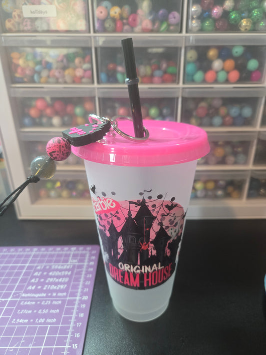 Original Dream House Cold Cup w/Straw & Keychain