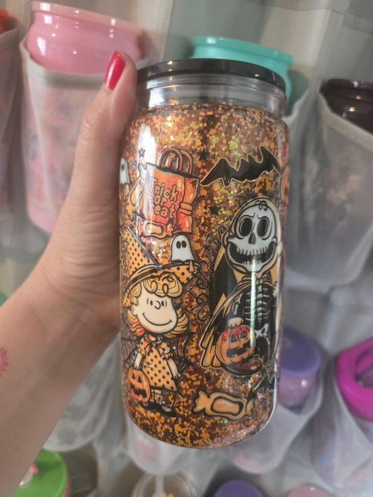 CB Halloween 16oz Acrylic Cup w/Straw - Dry Glitter