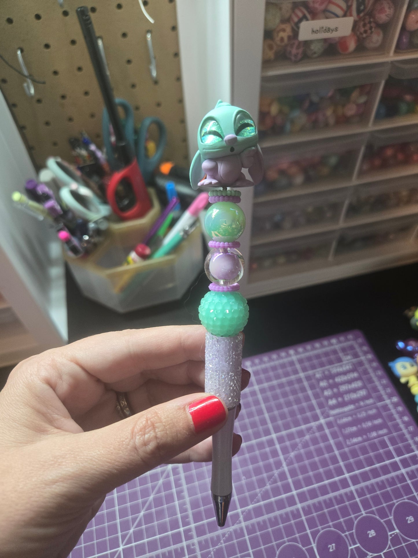 Pastel Blue Alien Pen