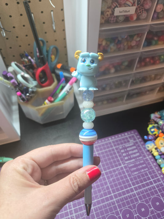 Pastel Blue Monster Pen