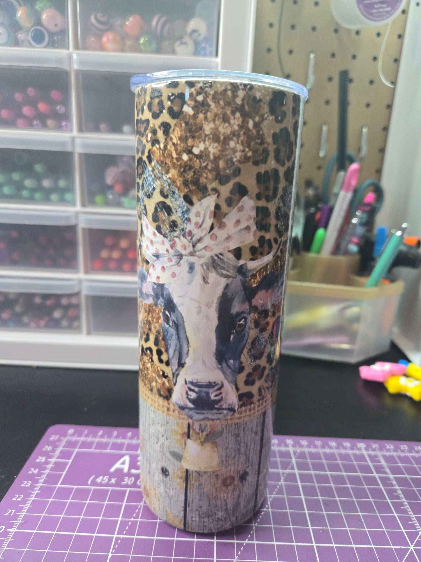 Farm Animal 20 oz. Stainless Steel Tumbler w/Straw