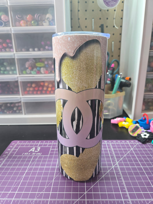 C 20 oz. Stainless Steel Tumbler w/Straw