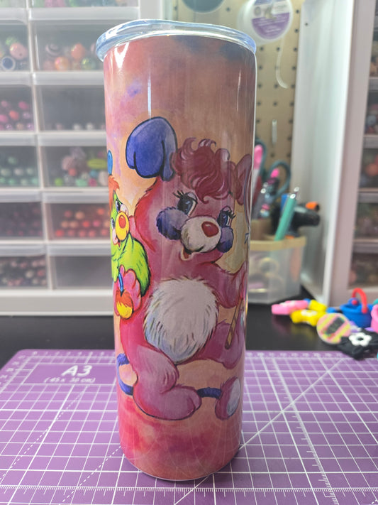 Pink Popple 20 oz. Stainless Steel Tumbler w/Straw