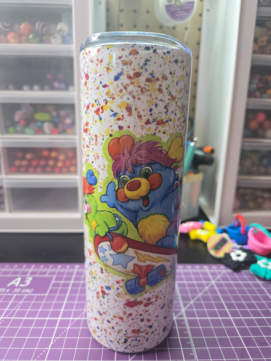 Blue Popple 20 oz. Stainless Steel Tumbler w/Straw